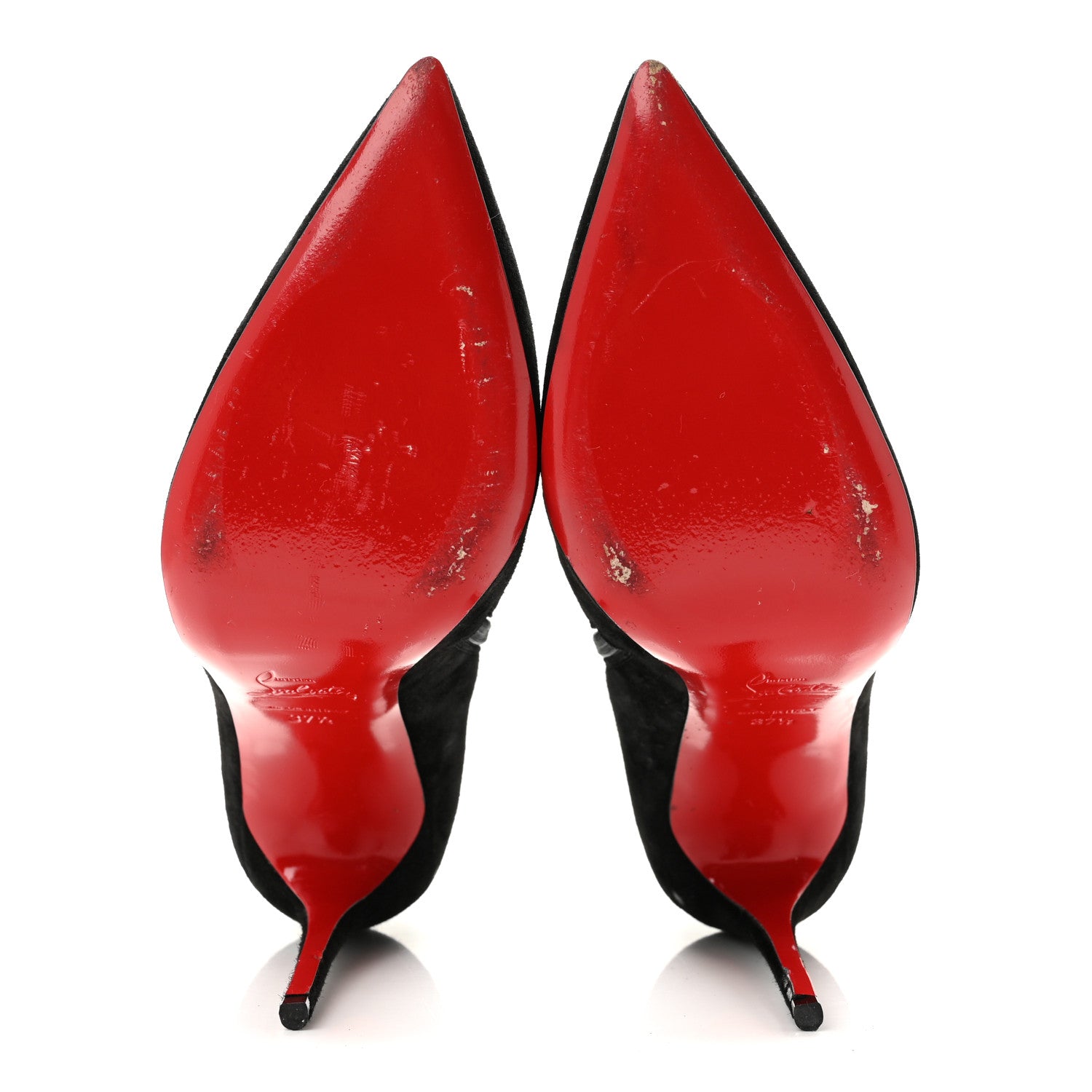 Christian Louboutin Suede So Kate Booty 100 Ankle Boots 37.5 Black 6 of 10