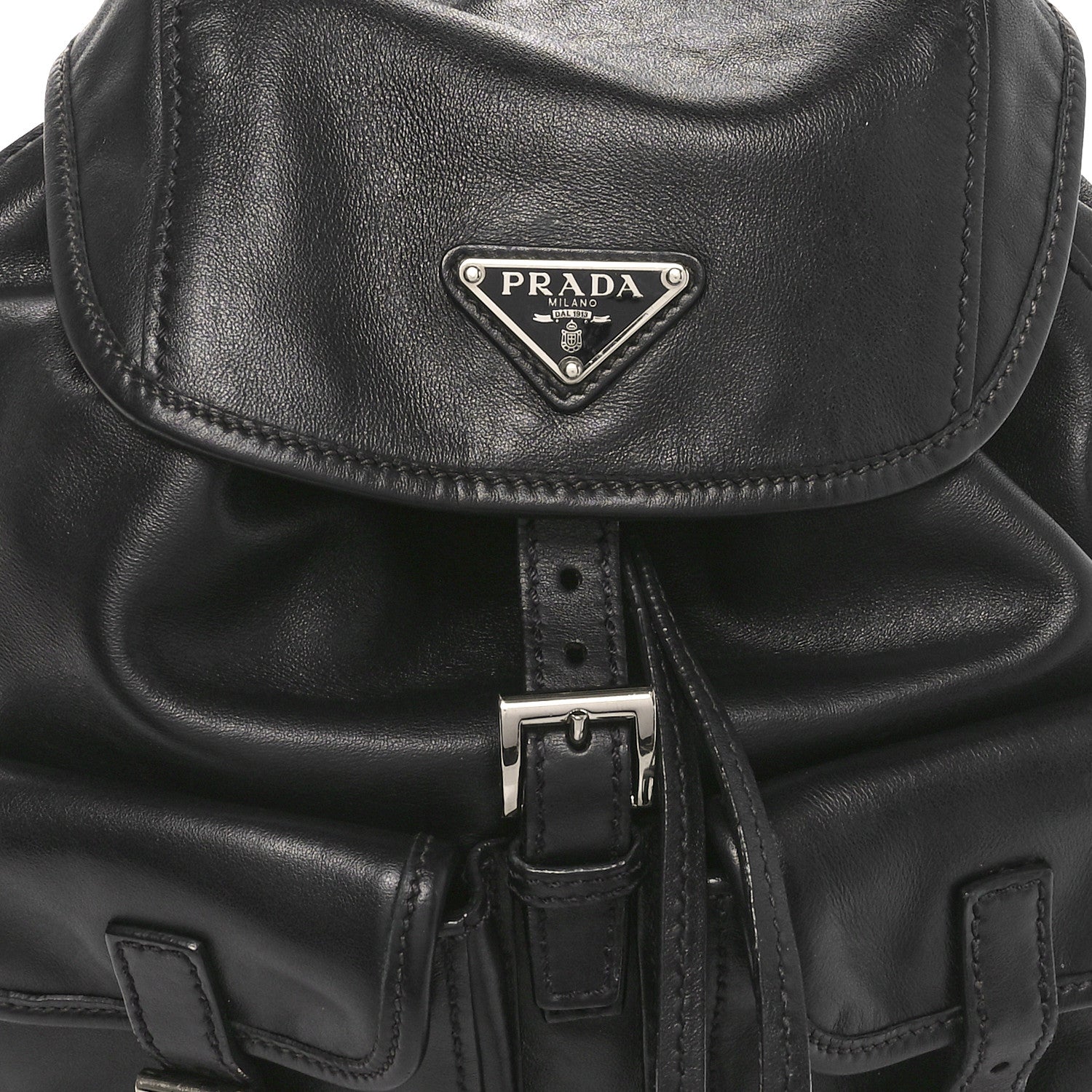 Prada Calfskin Backpack Black 7 of 9