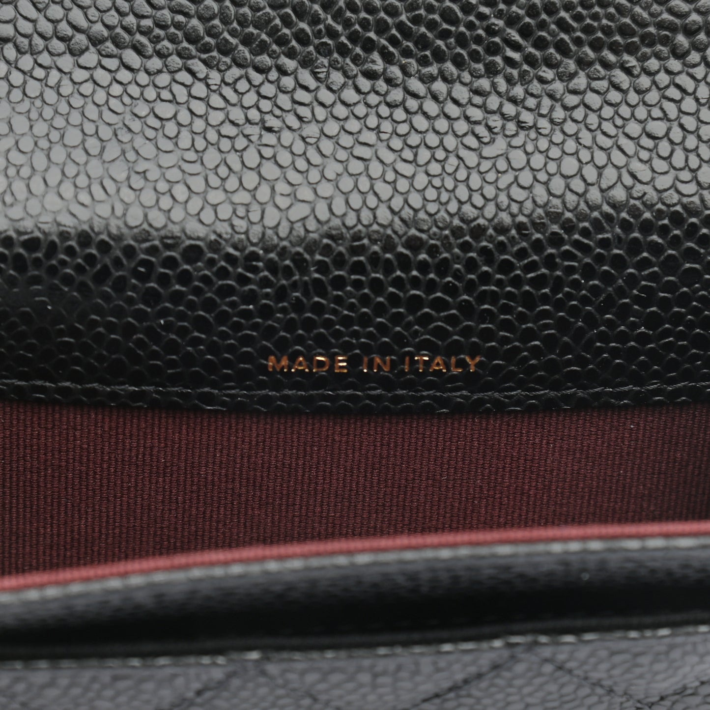 Caviar Quilted Flap Card Holder Wallet Black
