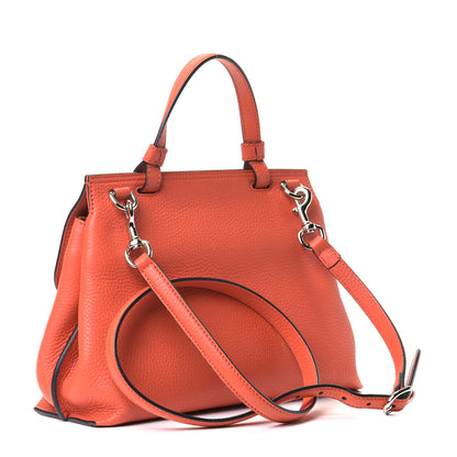 Gucci Cellarius Calfskin Small Bamboo Daily Top Handle Bag New Dark Orange 2 of 5