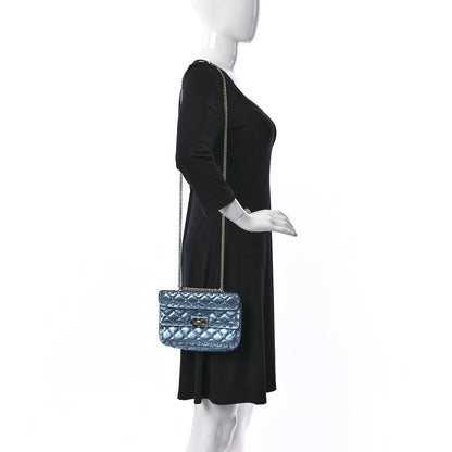 Valentino Garavani Metallic Nappa Small Rockstud Spike Shoulder Bag Cerulean 2 of 9