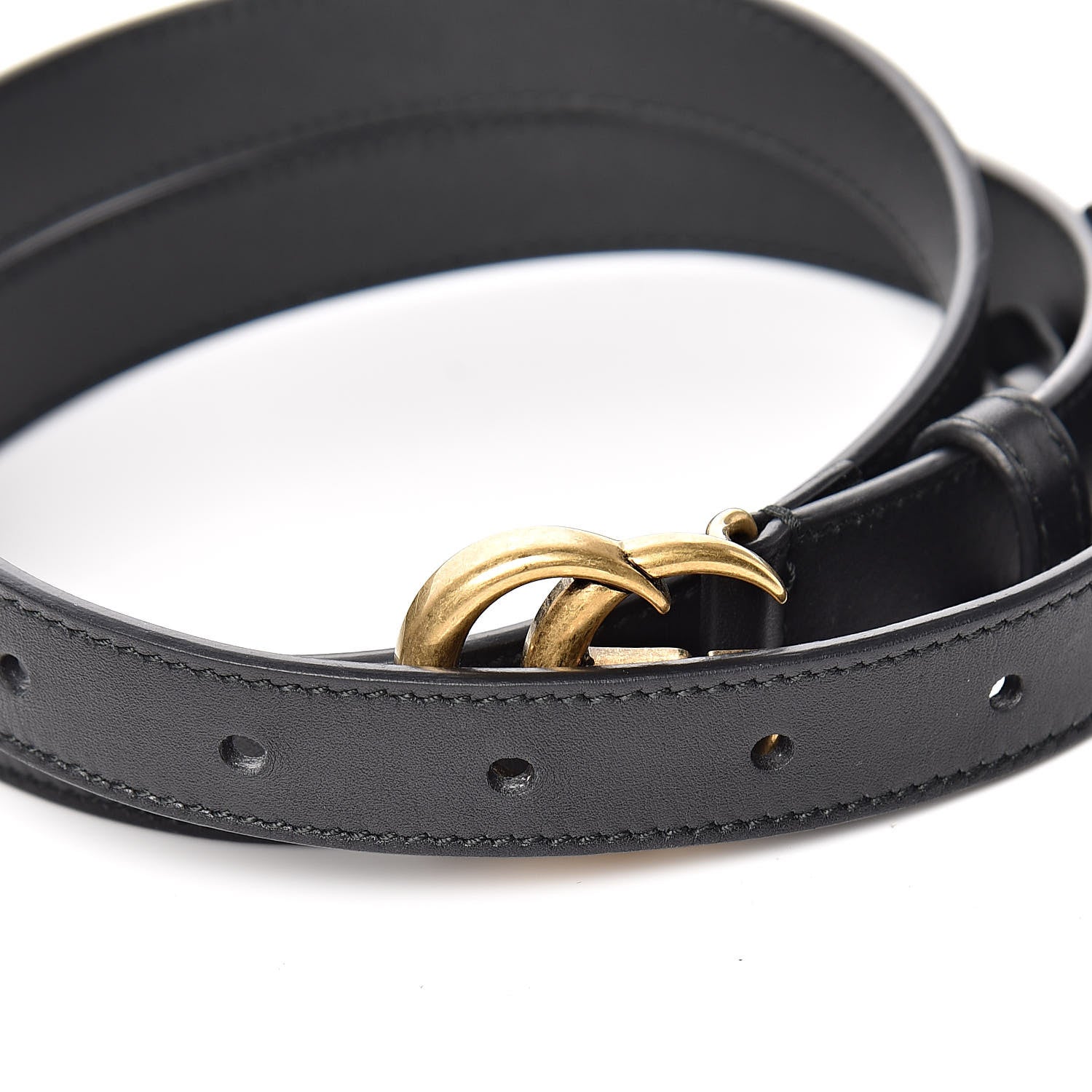 Gucci Calfskin Double G 20mm Belt 80 32 Black 5 of 6