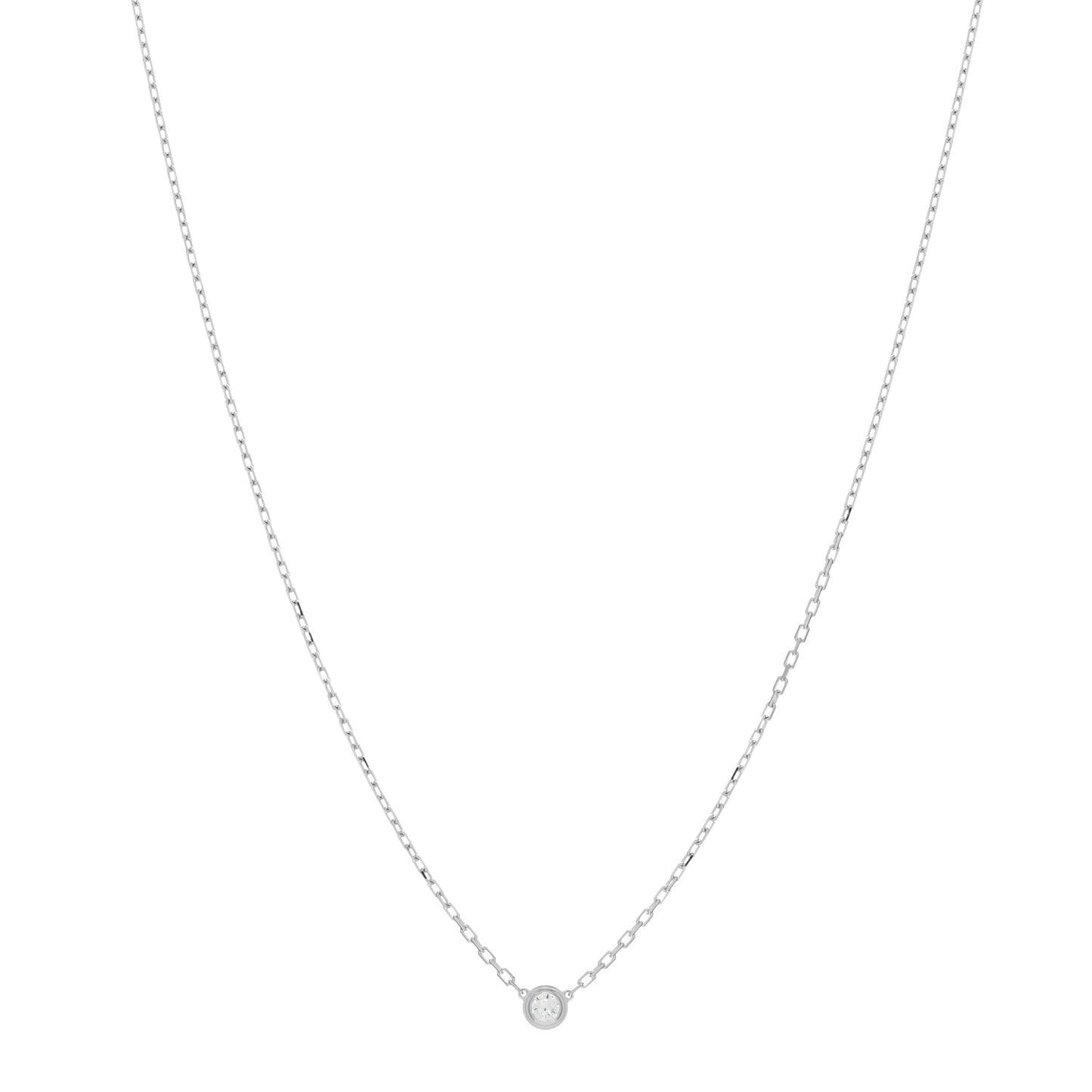 18K White Gold Diamond SM D'Amour Pendant Necklace