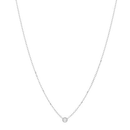 Cartier 18K White Gold Diamond SM D'Amour Pendant Necklace 1 of 5