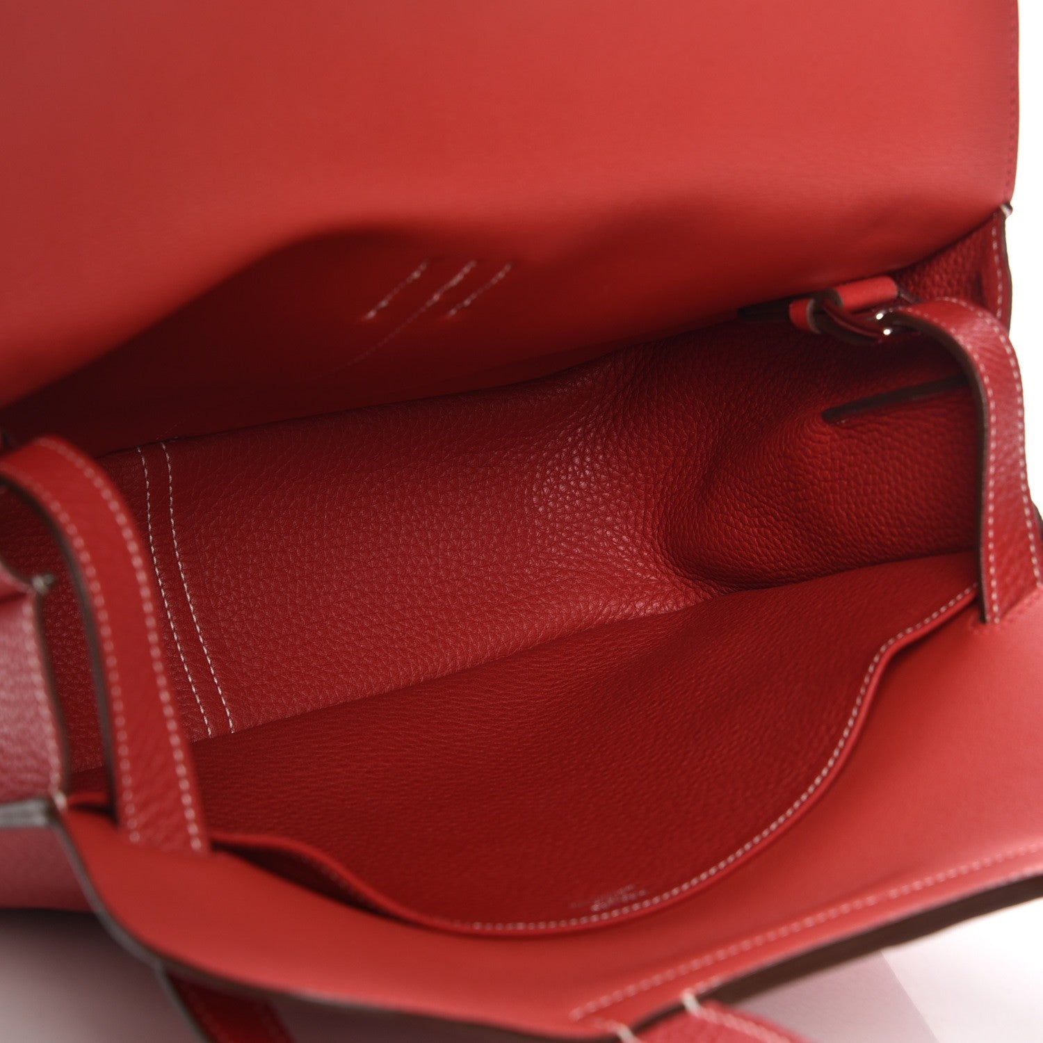 Hermes Taurillon Clemence Halzan 31 Rouge Casaque 6 of 10