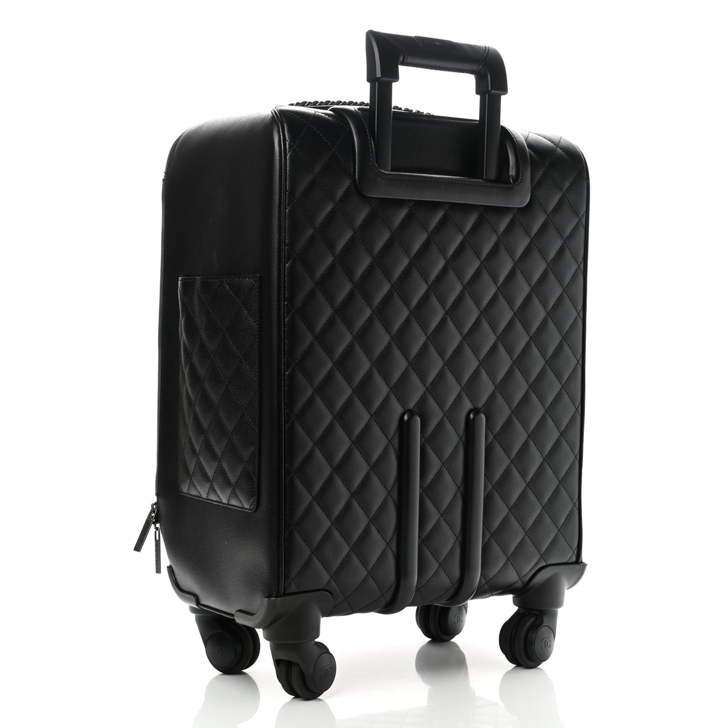 Calfskin Quilted Coco Case Trolley Black