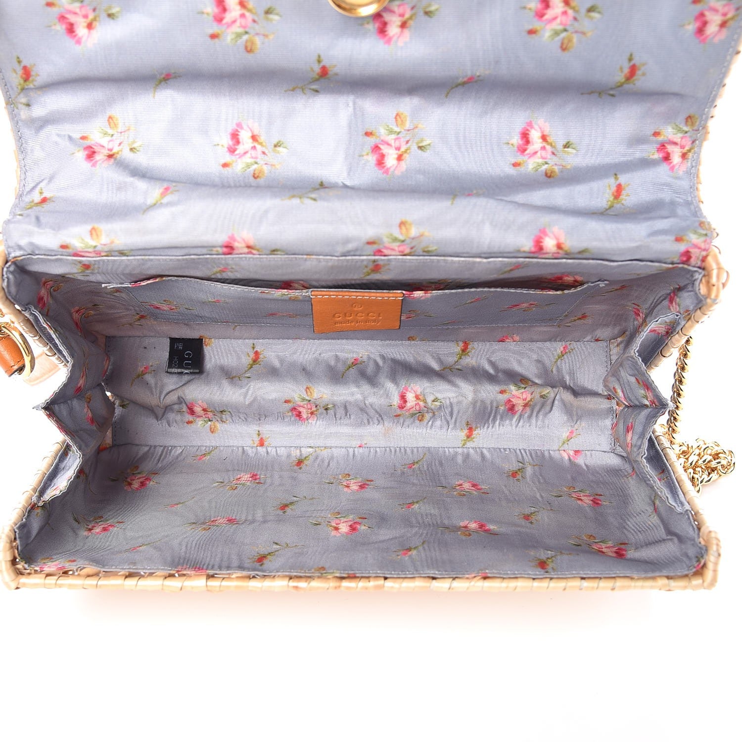Gucci Wicker Small Shoulder Bag Natural 5 of 9