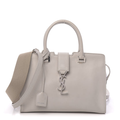Saint Laurent Smooth Calfskin Baby Monogram Cabas Gris Perle 1 of 22