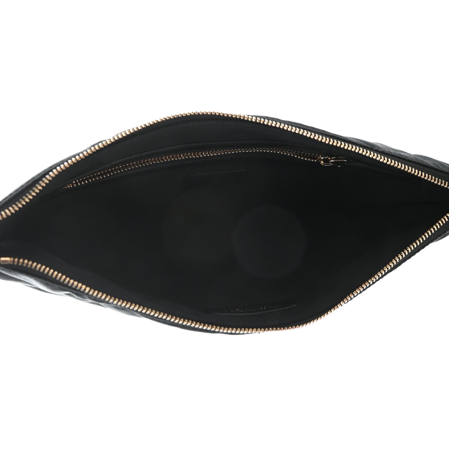 Chanel Satin Quilted Chain Around Medium Cosmetic Case Black 5 of 7