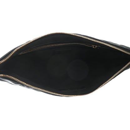 Chanel Satin Quilted Chain Around Medium Cosmetic Case Black 5 of 7