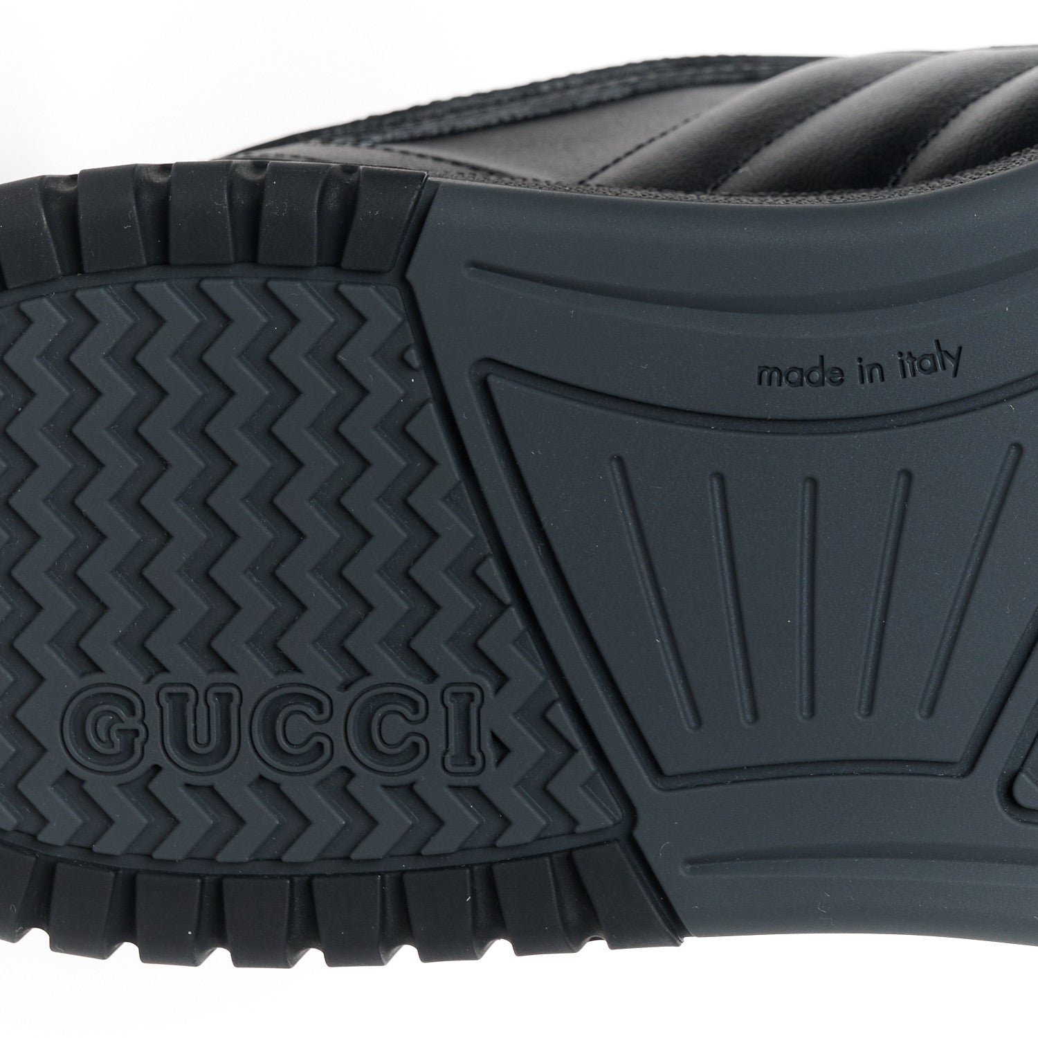 Gucci Sparrow Calfskin Mens Re-Web Sneakers 8.5 Black 8 of 10