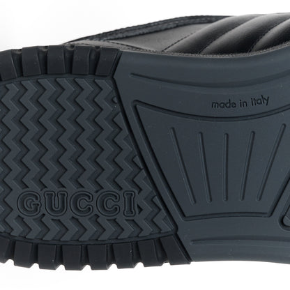 Gucci Sparrow Calfskin Mens Re-Web Sneakers 8.5 Black 8 of 10