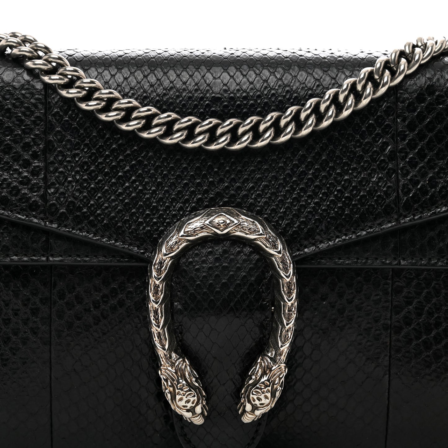 Snakeskin Small Dionysus Shoulder Bag Black