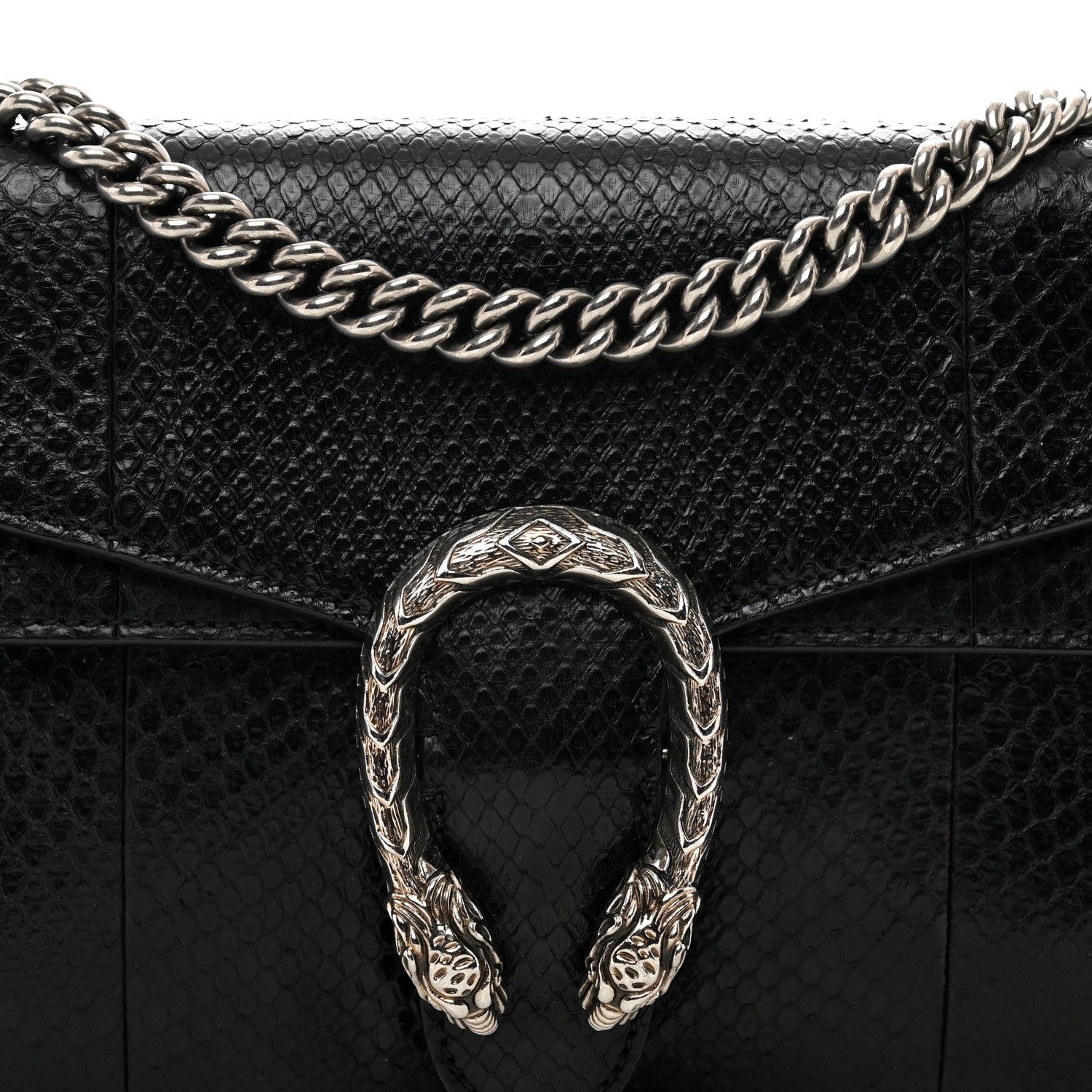 Gucci Snakeskin Small Dionysus Shoulder Bag Black 5 of 11