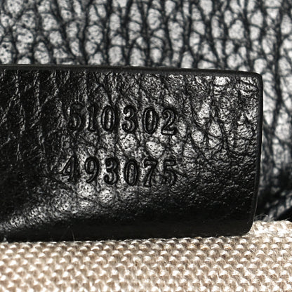 Gucci Dollar Calfskin Interlocking G Top Handle Shoulder Bag Black 7 of 13