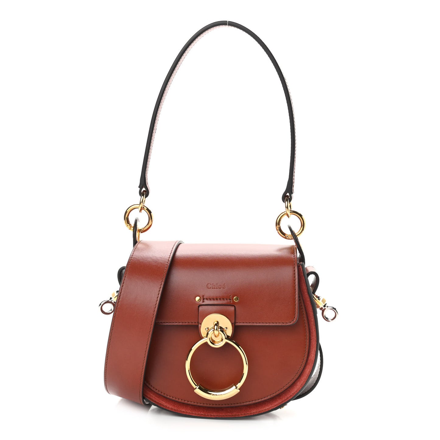 Calfskin Small Tess Bag Sepia Brown