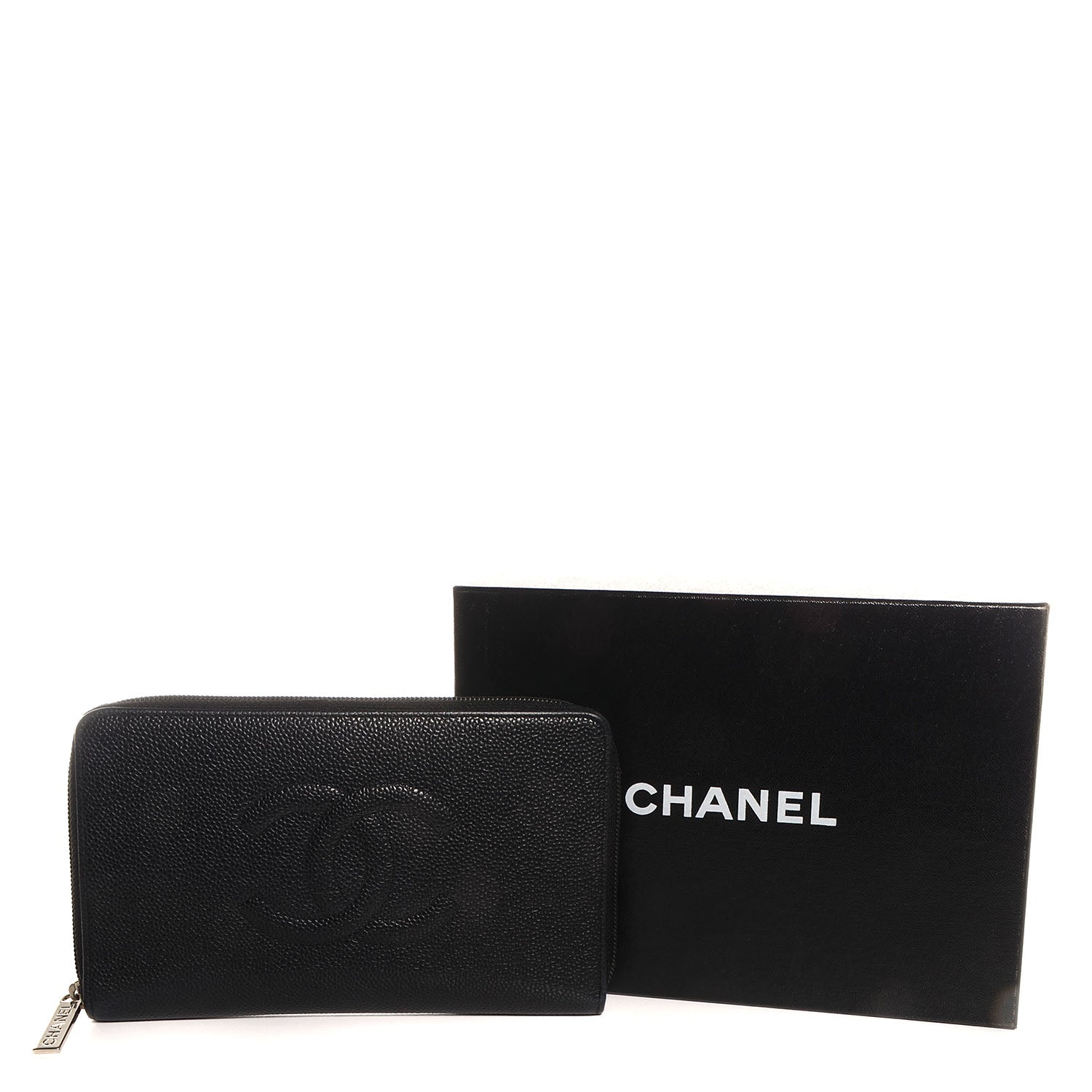 Chanel Caviar CC Timeless Large Zip Around Wallet Black 5 of 9
