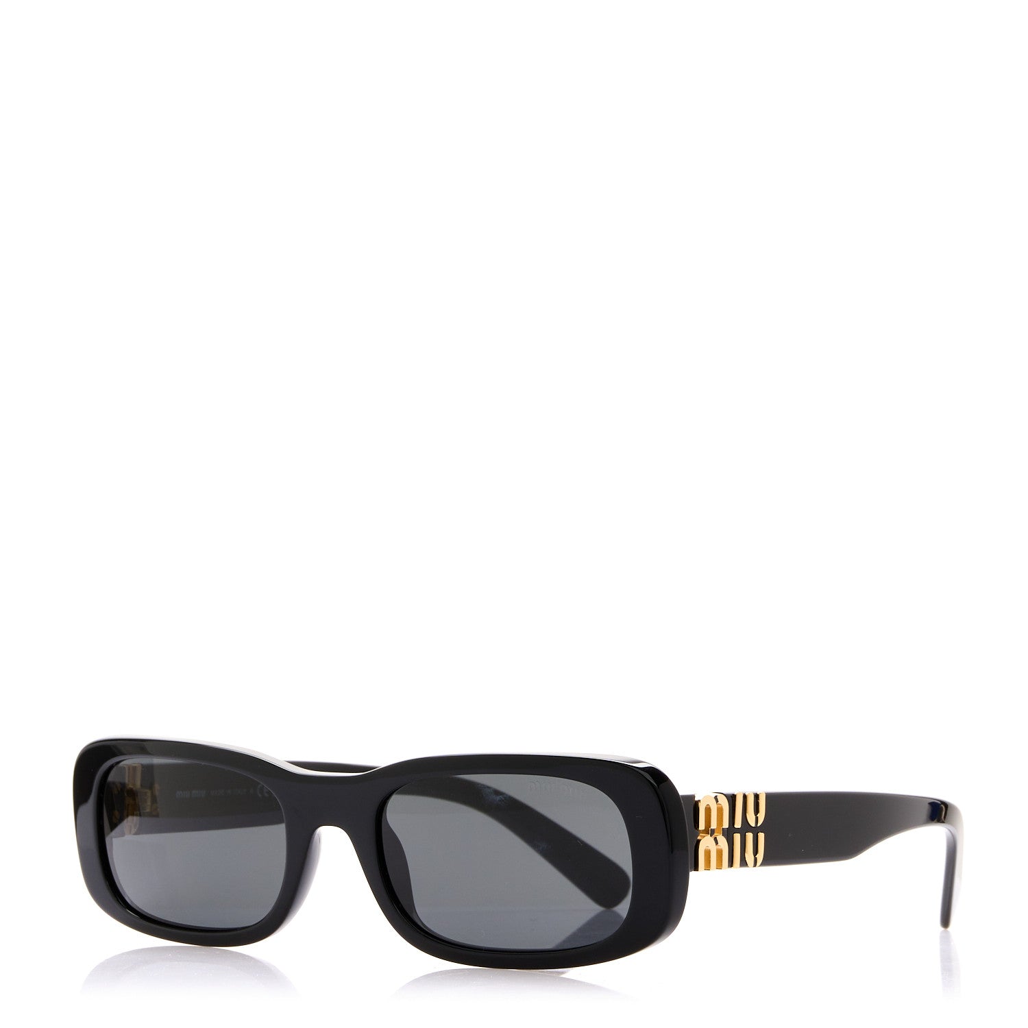 Miu Miu Acetate Rectangle Sunglasses SMU 08Z Black 1 of 5