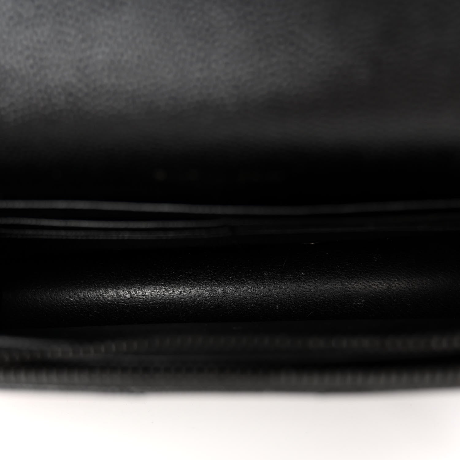 Saint Laurent SAINT LAURENT Grain De Poudre Matelasse Chevron Monogram Monochrome Envelope Chain Wallet Black 5 of 10