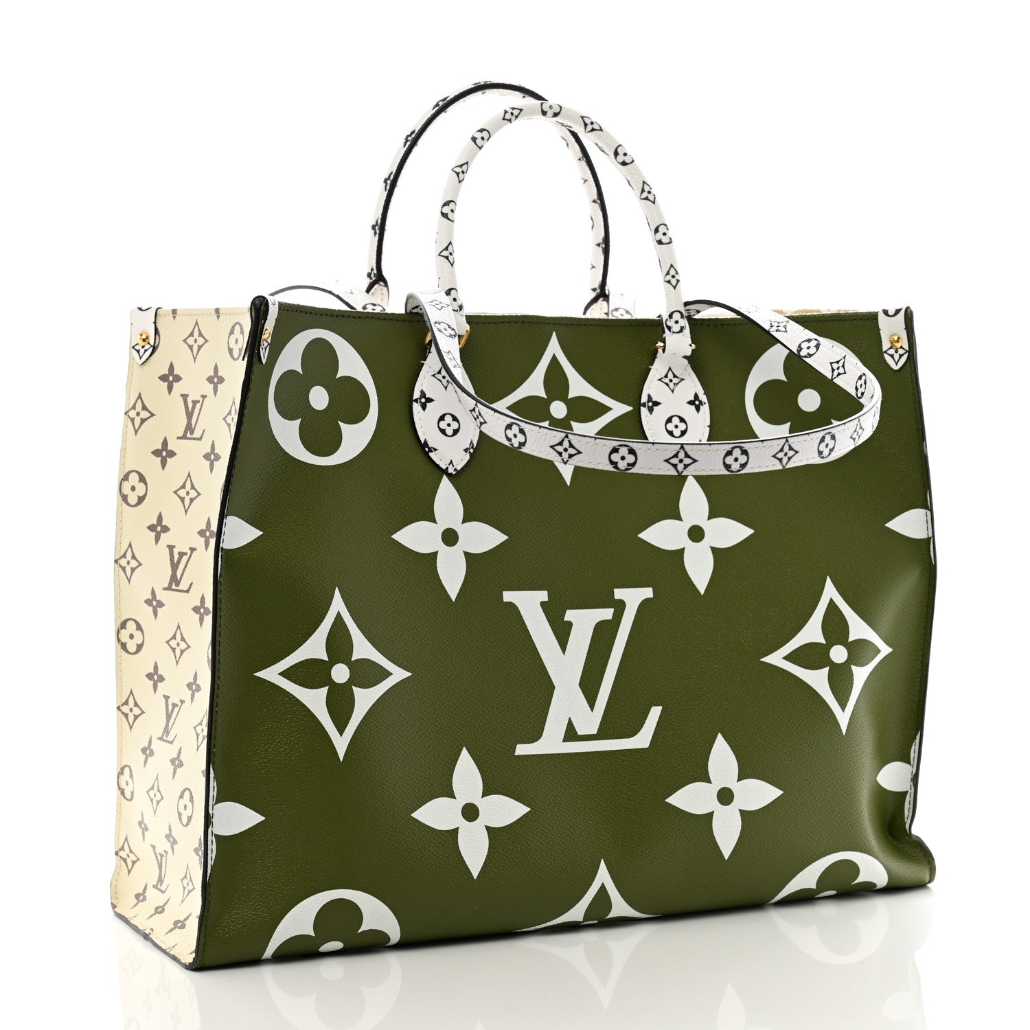 Louis Vuitton Monogram Giant Onthego GM Kaki Beige 3 of 12