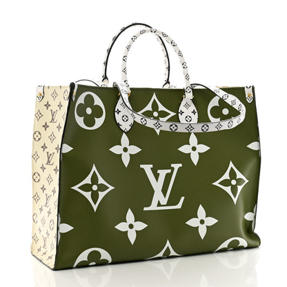 Louis Vuitton Monogram Giant Onthego GM Kaki Beige 3 of 12
