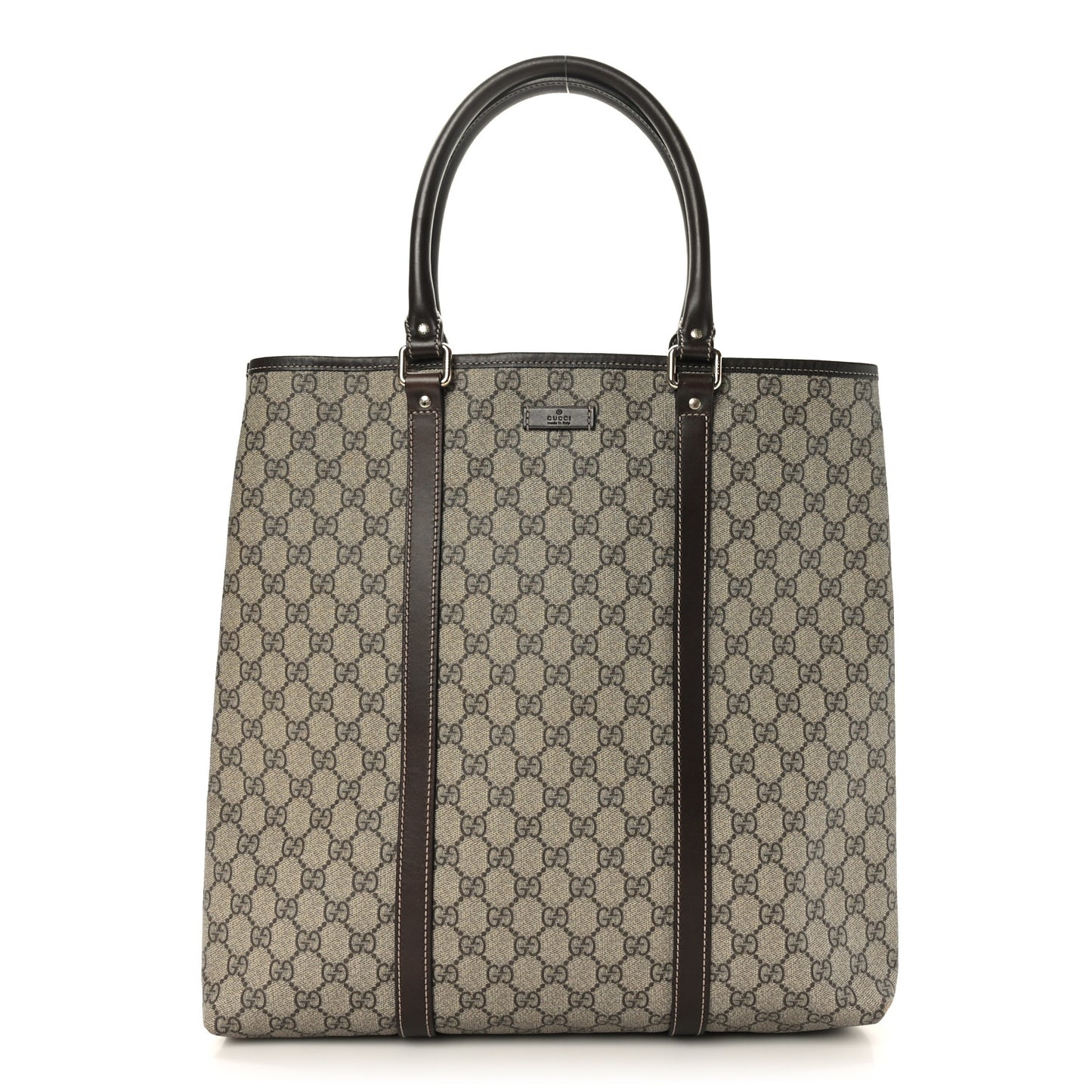 GG Plus Monogram Joy Vertical Tote Dark Brown