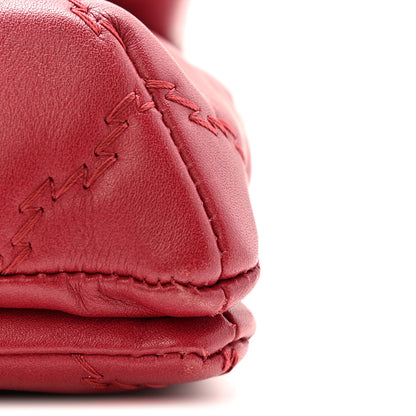 Chanel Calfskin Quilted Double Stitch Hamptons Clutch with Chain Red Red 12 of 14