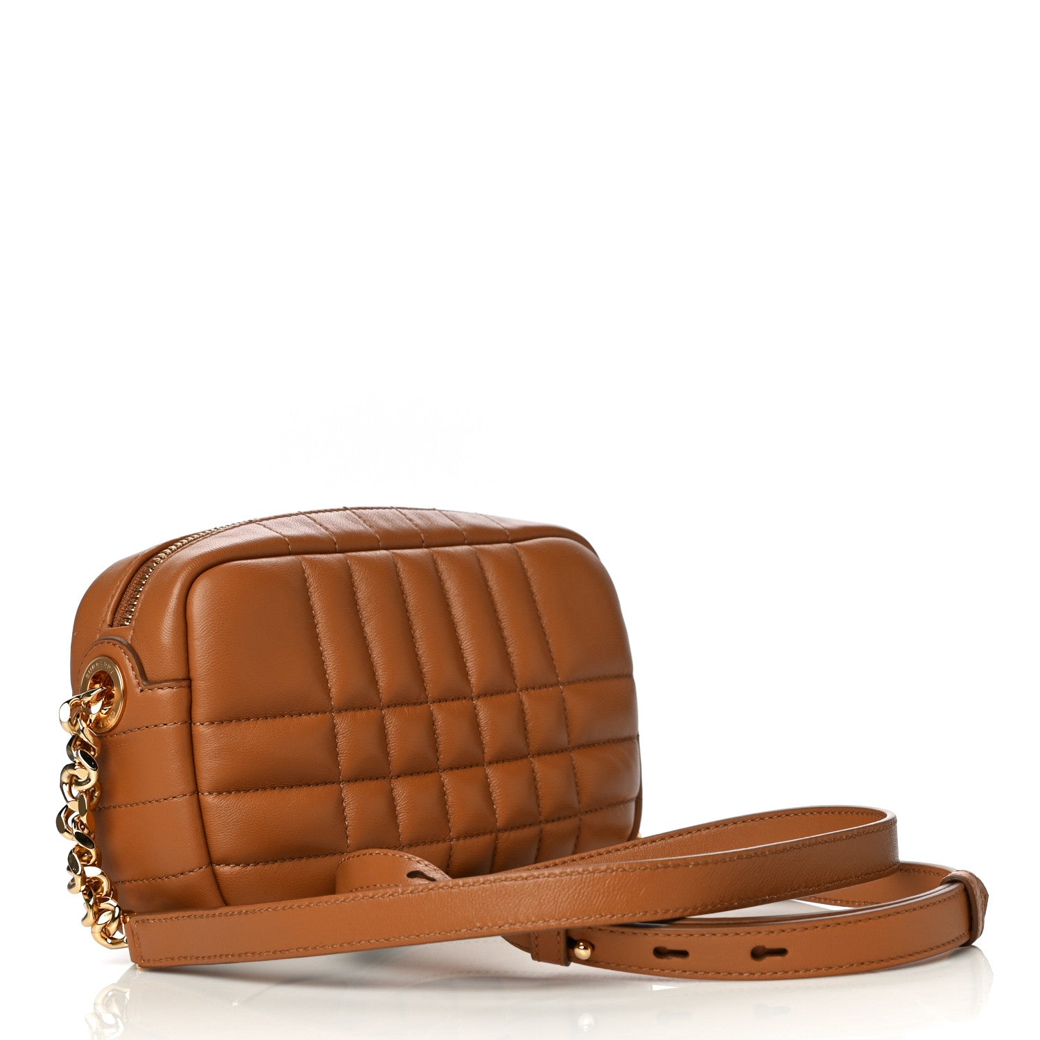 Burberry Lambskin Quilted Mini Lola Camera Bag Maple Brown 3 of 11