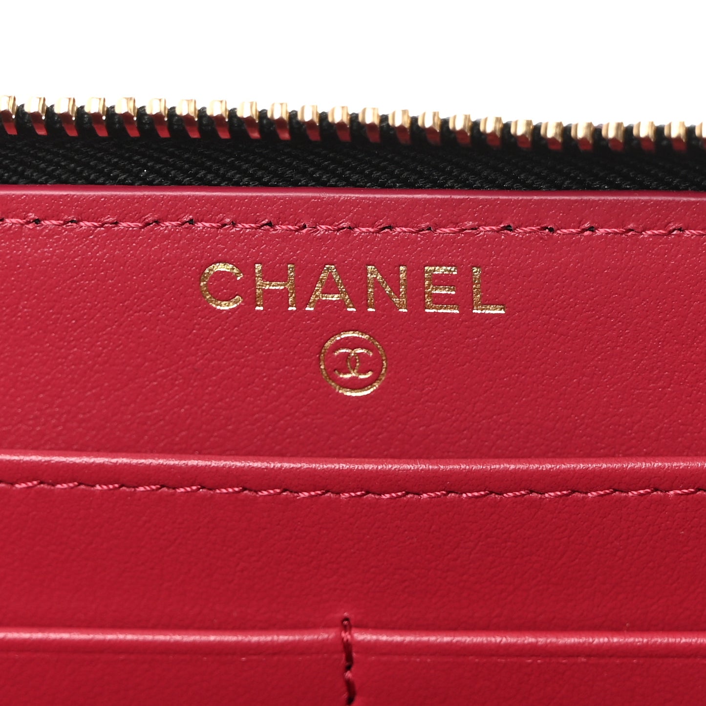 Lambskin Quilted 19 Long Zipped Around Wallet Black
