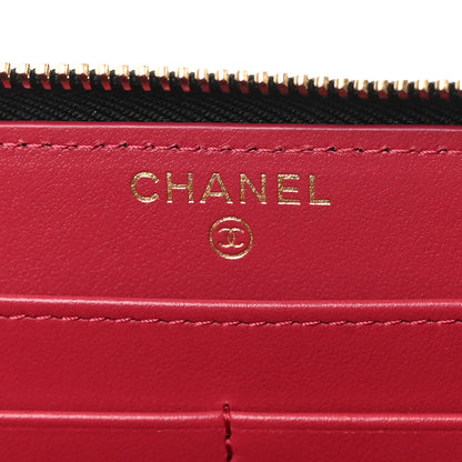 Chanel Lambskin Quilted 19 Long Zipped Around Wallet Black 7 of 9