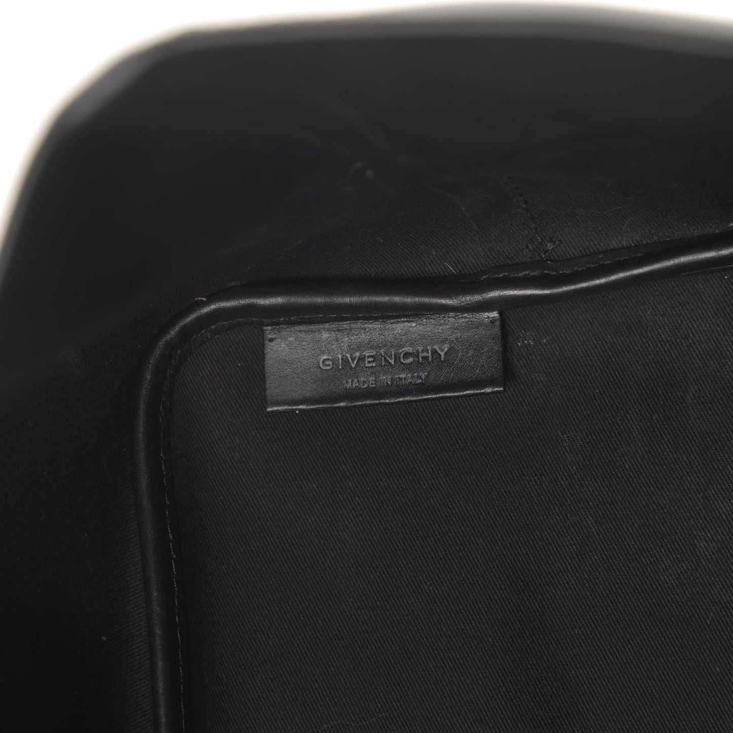 Textured Coated Canvas Madonna Print Large Antigona Tote Black