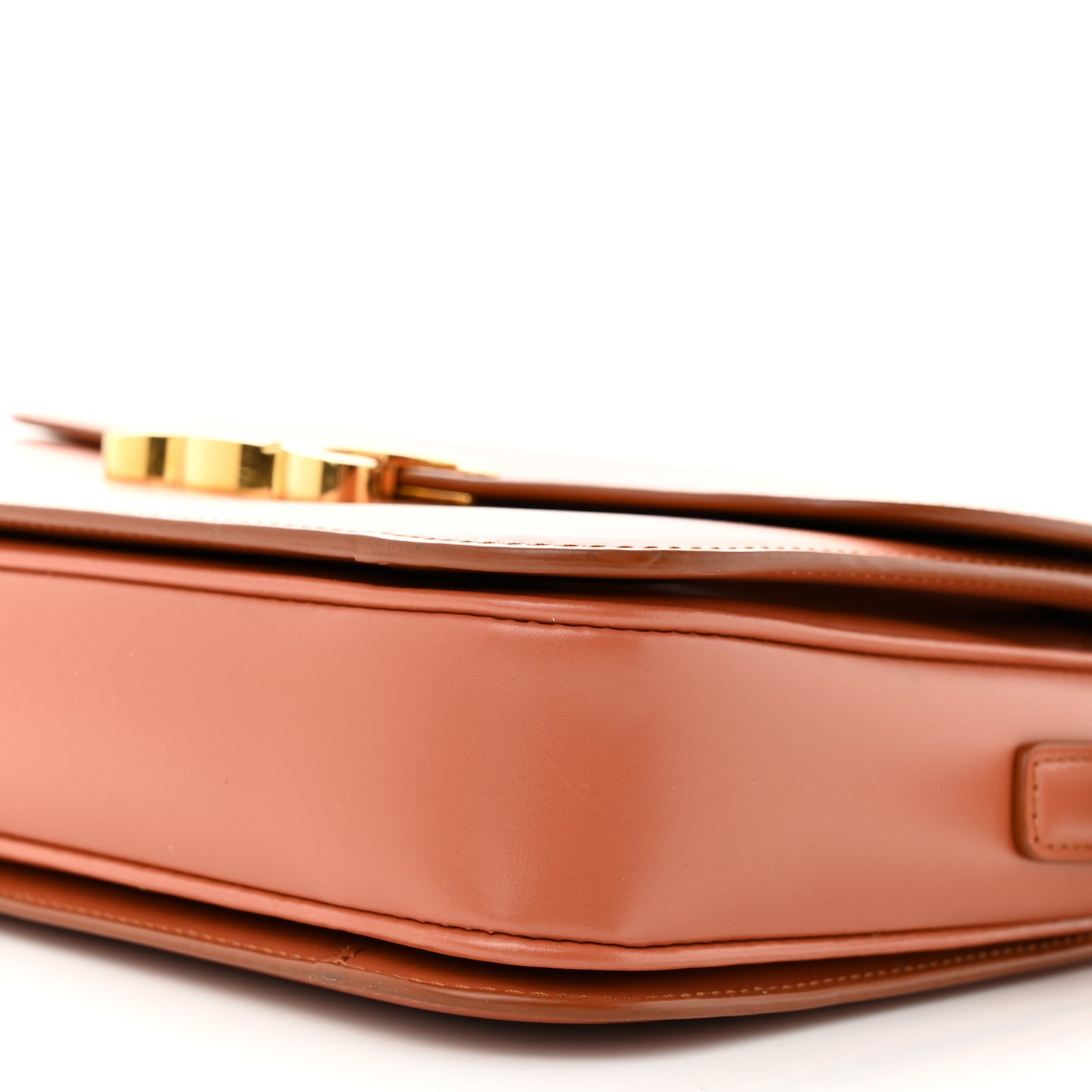 Shiny Calfskin Medium Triomphe Terracotta