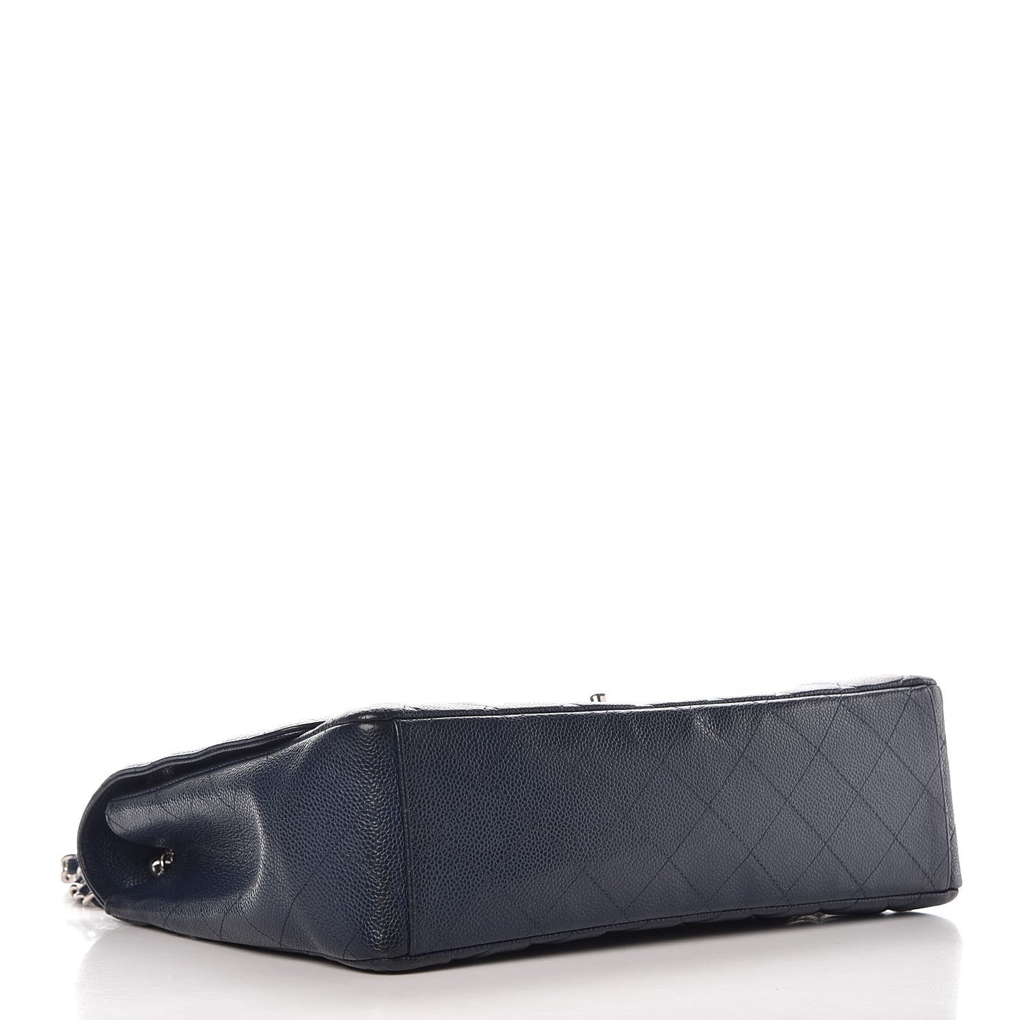 Caviar Quilted Maxi Single Flap Navy