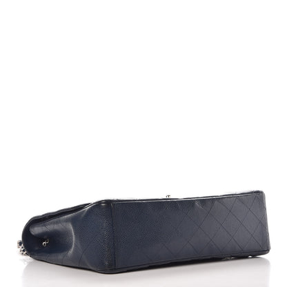 Chanel Caviar Quilted Maxi Single Flap Navy 4 of 16