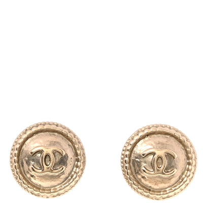 Chanel Metal CC Round Earrings Gold 1 of 5