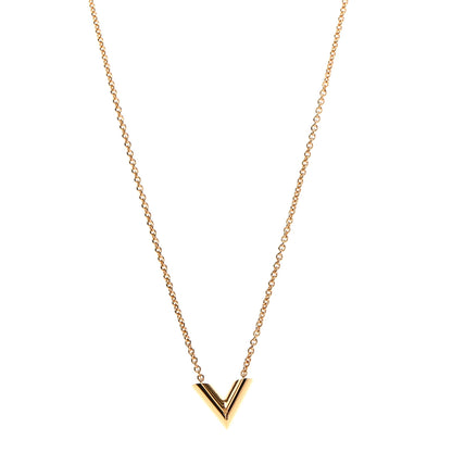 Louis Vuitton Essential V Necklace Gold 1 of 7