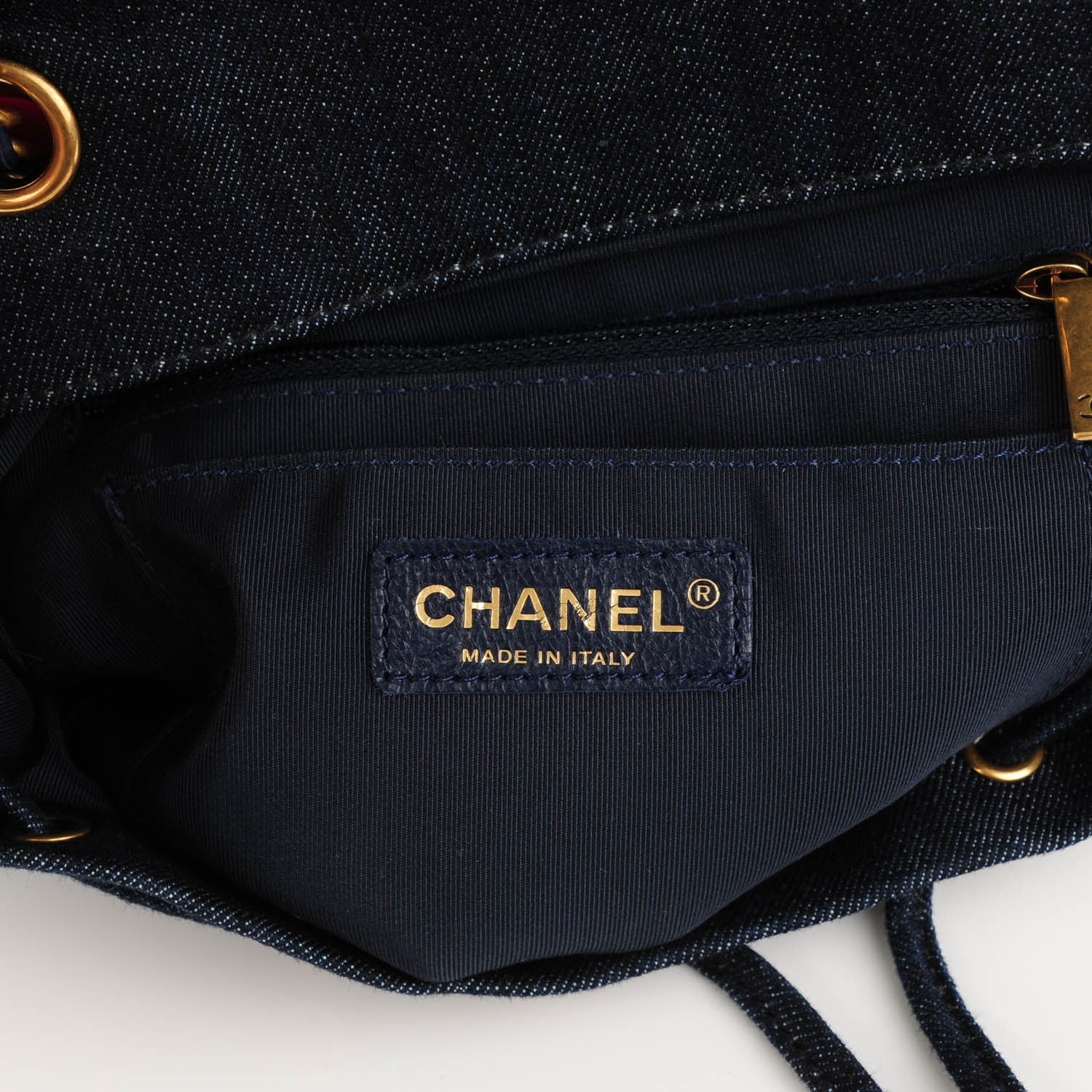 Chanel Washed Denim Quilted Small Urban Spirit Backpack Dark Blue 6 of 7