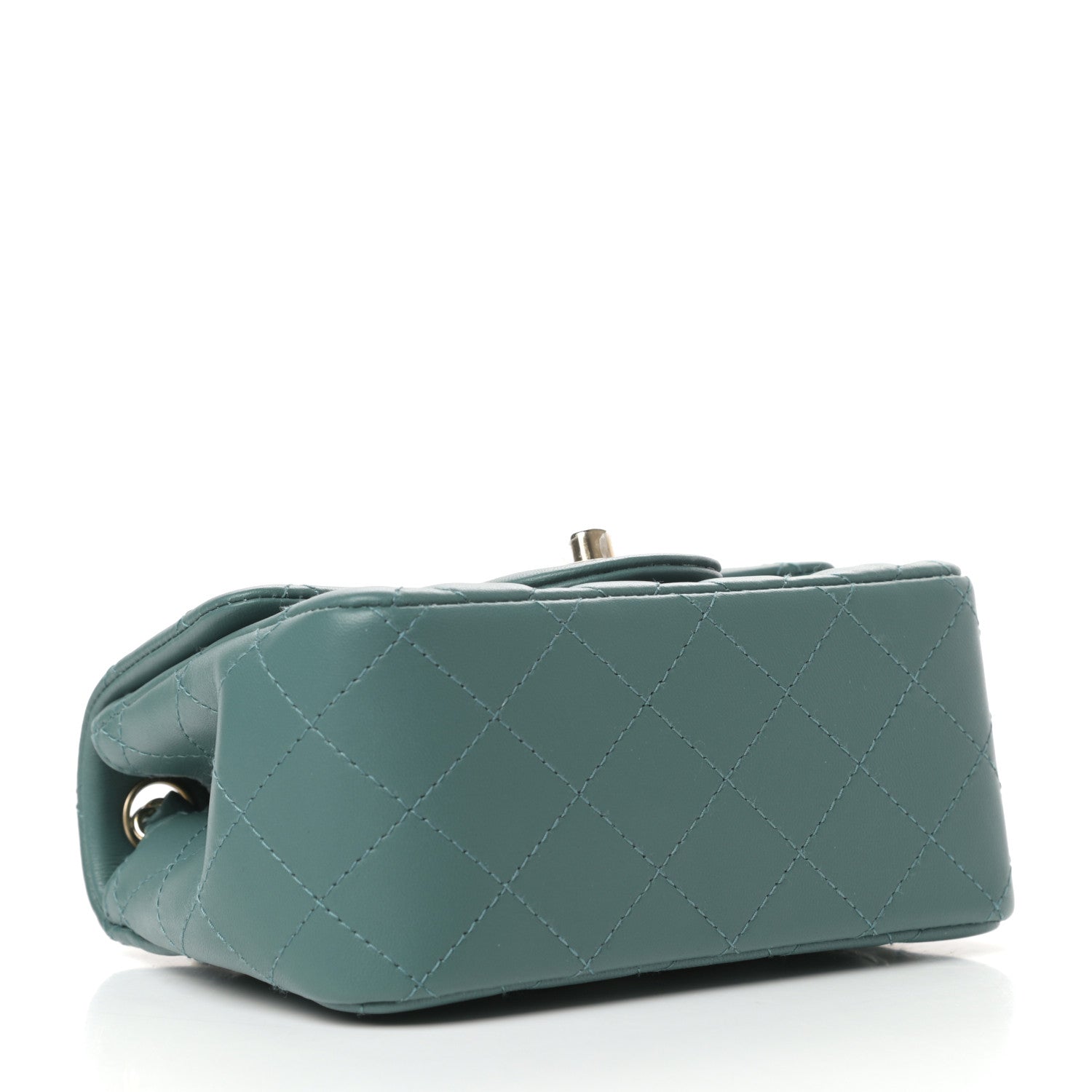 Chanel Lambskin Quilted Mini Square Flap Green 4 of 11
