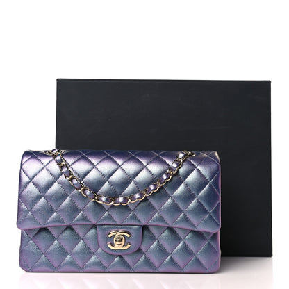 Chanel Iridescent Caviar Quilted Medium Double Flap Purple 9 of 9