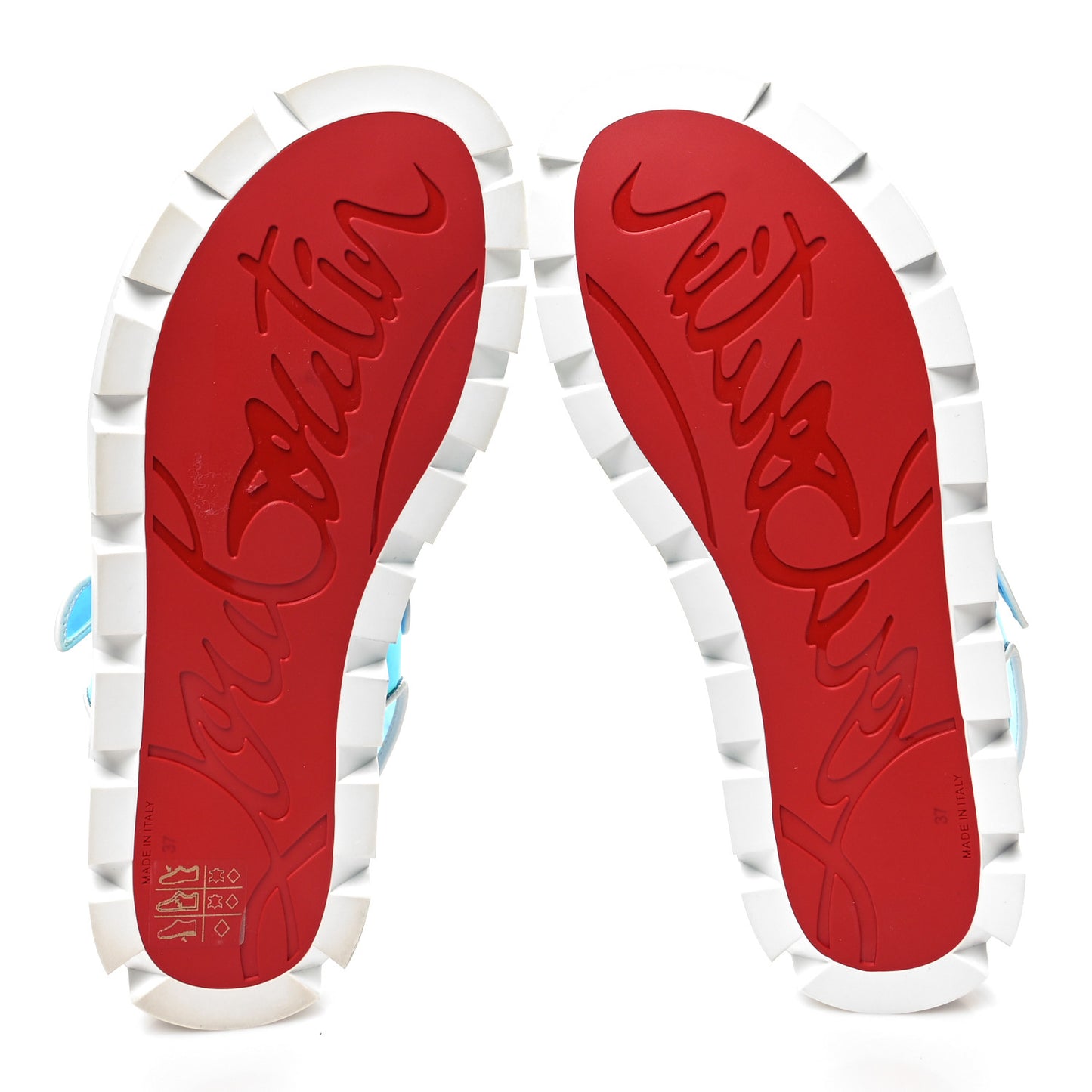Nappa PVC Duniss Cool Flat Sandals 37 Blanco Blue