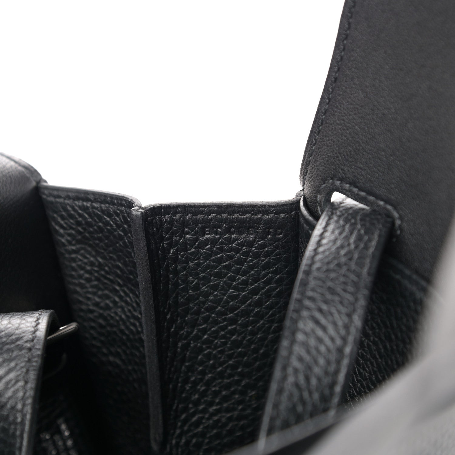 Hermes Taurillon Clemence Halzan 31 GM Black 9 of 13