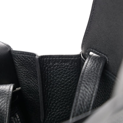Hermes Taurillon Clemence Halzan 31 GM Black 9 of 13