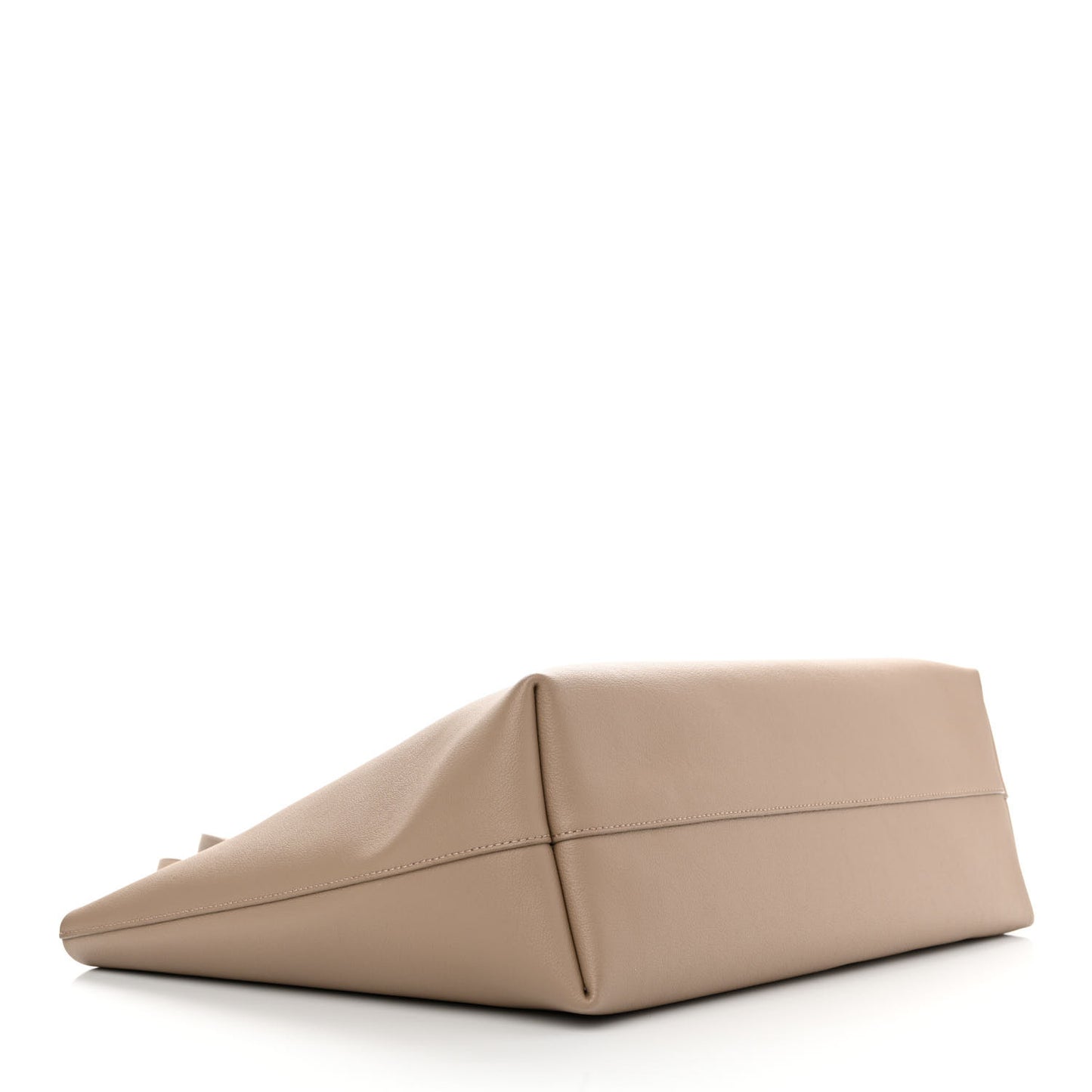 Calfskin Large Shopping Tote Dark Beige