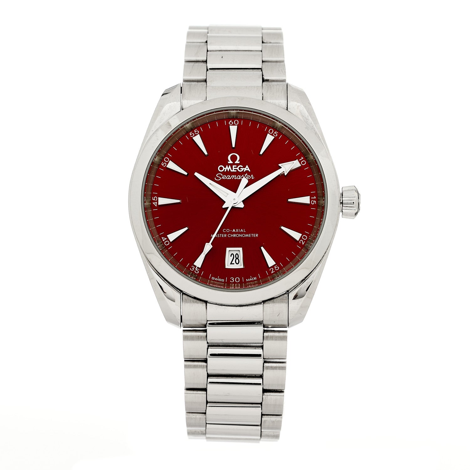 Omega Stainless Steel 38mm Seamaster Aqua Terra Master Co-Axial Chronometer Automatic Watch Red 220.10.38.20.13.003 1 of 5