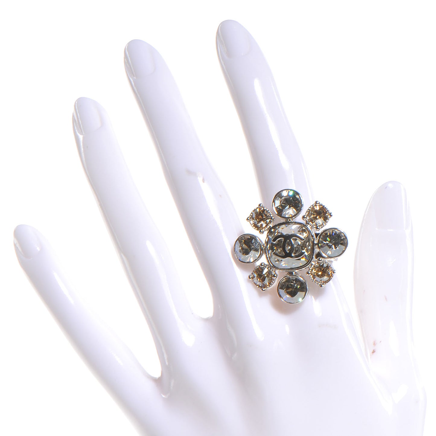 Crystal CC Ring Silver 6