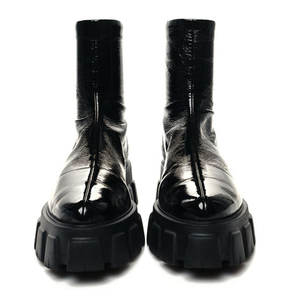 Prada Patent Naplak Tech Monolith 55mm Boots 40 Black 2 of 8
