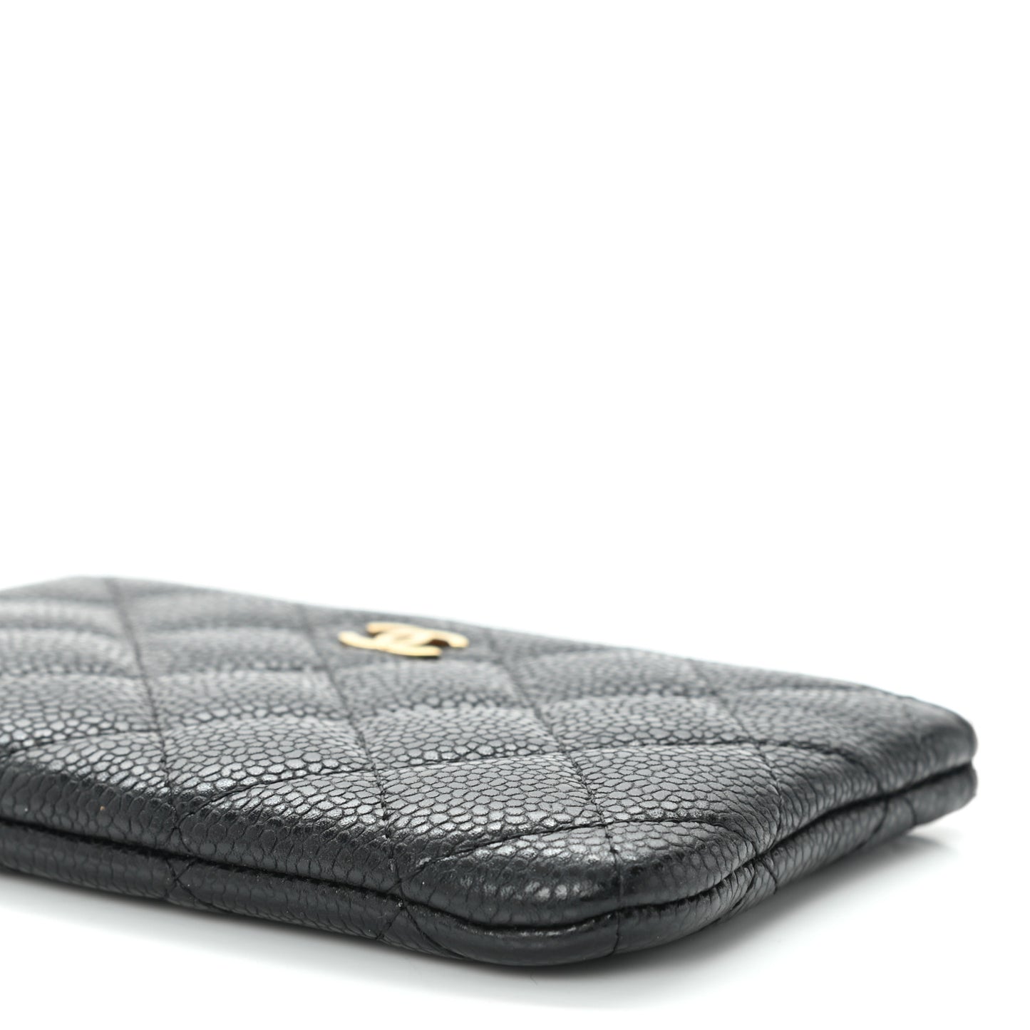 Caviar Quilted Small Pouch Black