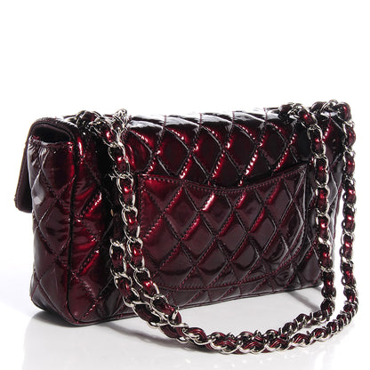 Chanel Patent Quilted East West Flap Bordeaux 3 of 8
