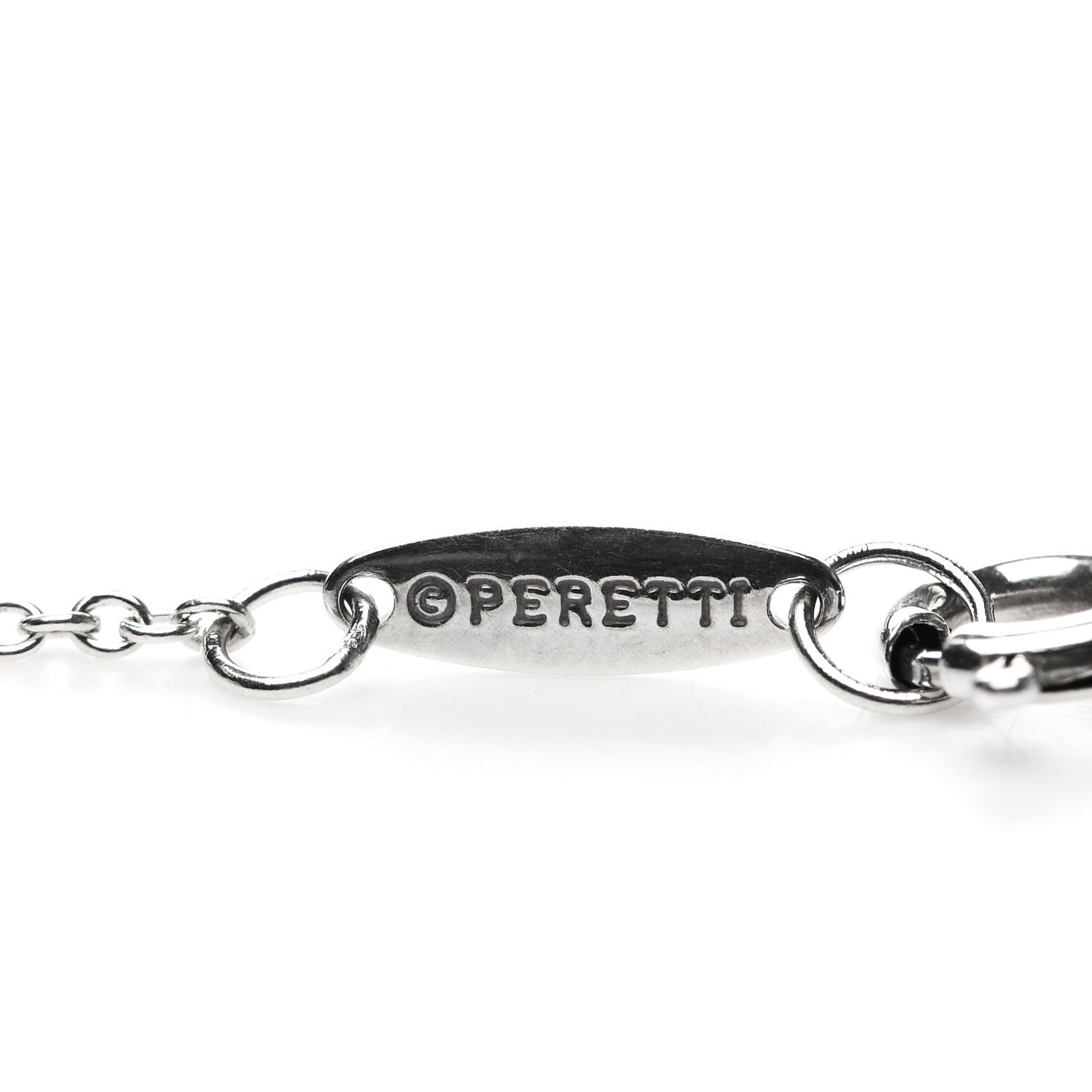Sterling Silver Diamond .05ct Elsa Peretti Diamonds by the Yard Pendant Necklace