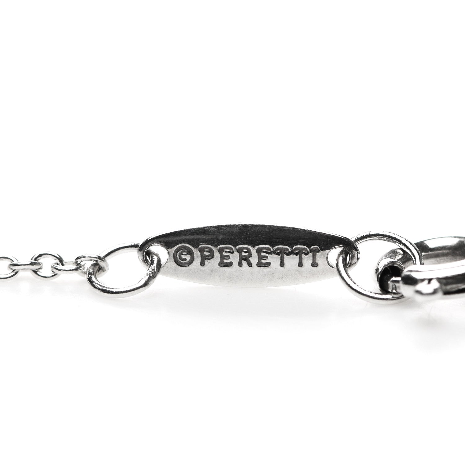 Tiffany Sterling Silver Diamond .05ct Elsa Peretti Diamonds by the Yard Pendant Necklace 6 of 7